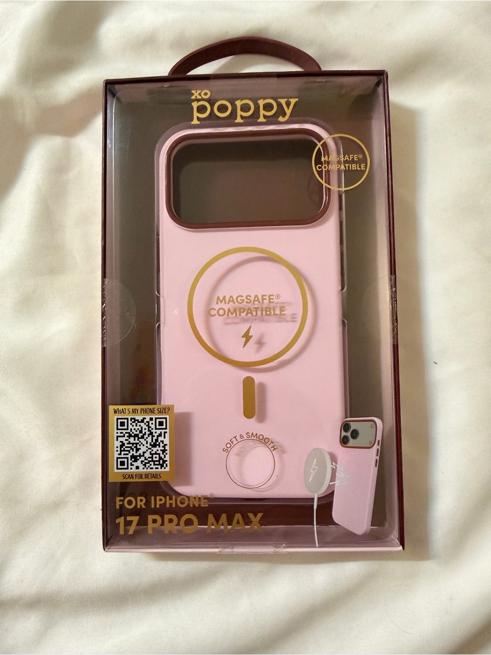 xo poppy MagSafe Compatible Pink Case for iPhone 17 Pro Max